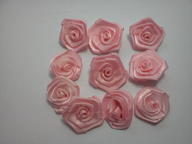 Pink Fabric Roses* - Click Image to Close