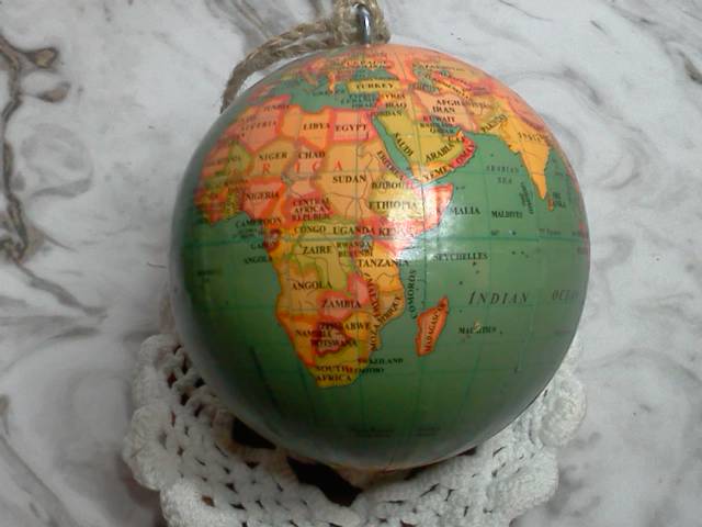 Green Globe of World Map* - Click Image to Close