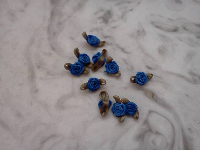 Royal Blue Fabric Flowers* - Click Image to Close