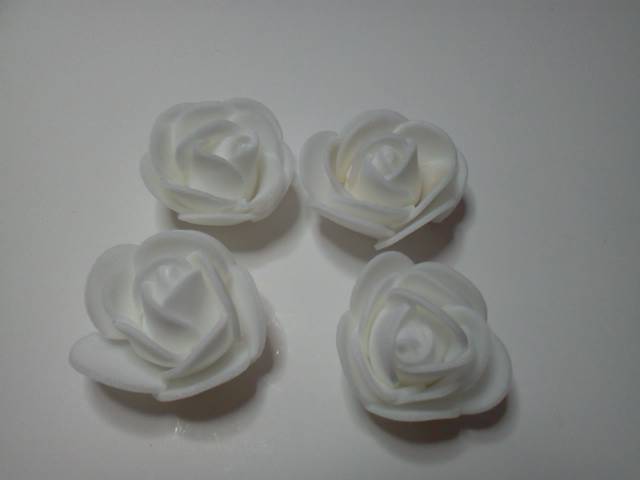 White Foam Roses* - Click Image to Close