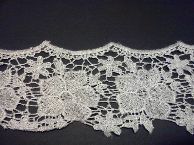 White Lace with Bling - Click Image to Close