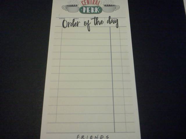 Friends Order of the Day todo list Pad - Click Image to Close