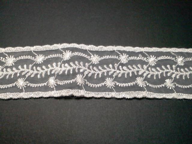 White Sheer Lace* - Click Image to Close