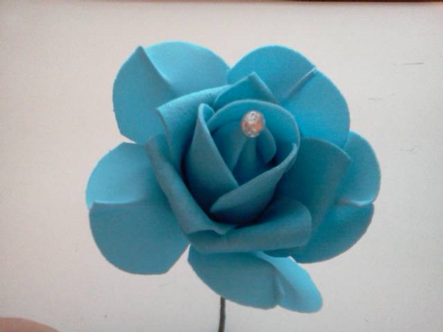 Turquoise Foam Roses* - Click Image to Close