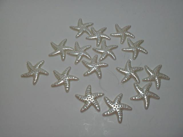 White Plastic Star Fish - Click Image to Close