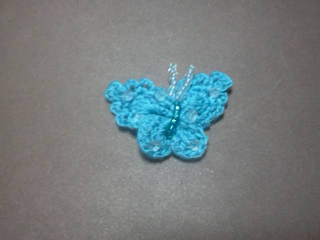 Crochet Blue Butterflies* - Click Image to Close