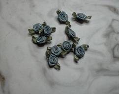 Grey Fabric Flowers* - Click Image to Close