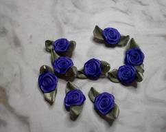 Purple Fabric Flowers* - Click Image to Close